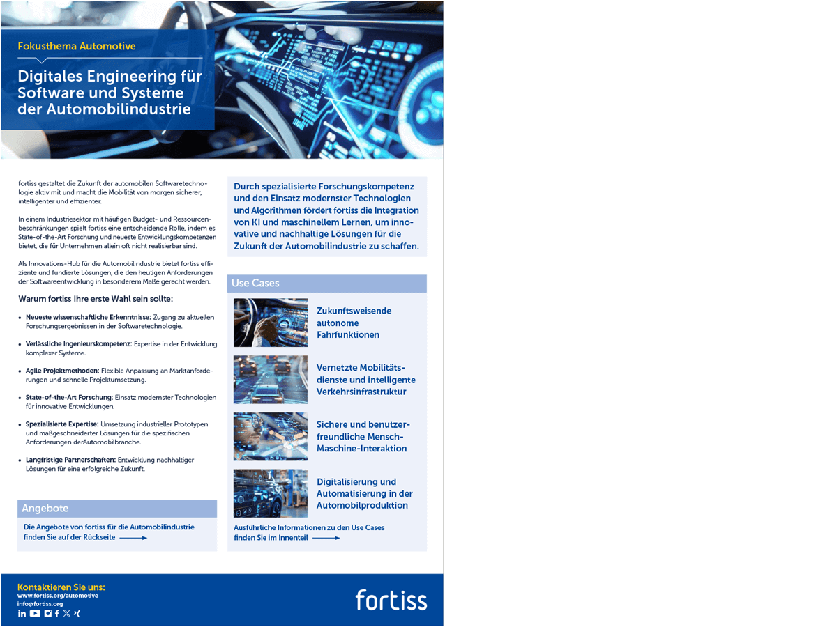 fortiss Automotive Flyer